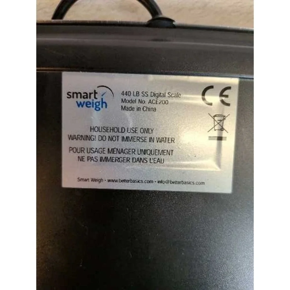 Smart Weigh ACE200 Digital Scale 440lb Capacity Stainless Steel Mail Kitchen